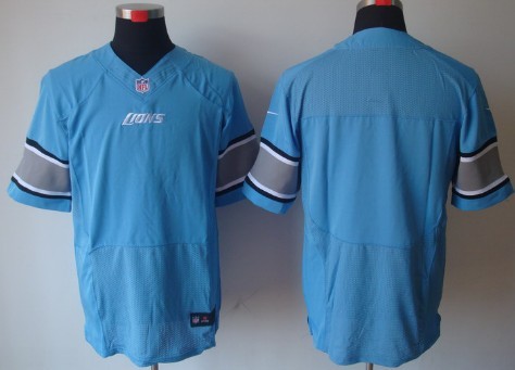 Nike Detroit Lions Blank Light Blue Elite Jersey 