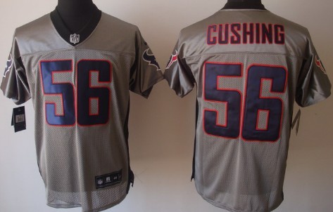 Nike Houston Texans #56 Brian Cushing Gray Shadow Elite Jersey 