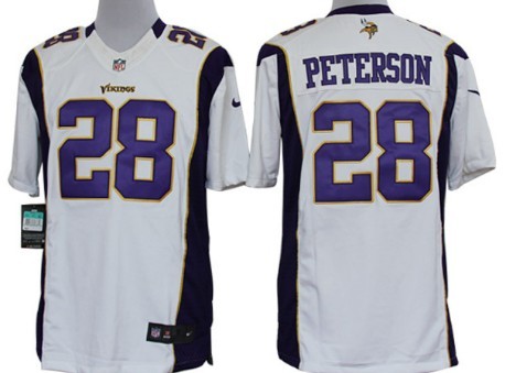 Nike Minnesota Vikings #28 Adrian Peterson White Limited Jersey 