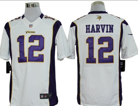 Nike Minnesota Vikings #12 Percy Harvin White Limited Jersey 