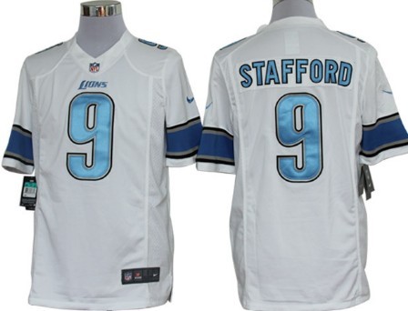 Nike Detroit Lions #9 Matthew Stafford White Limited Jersey