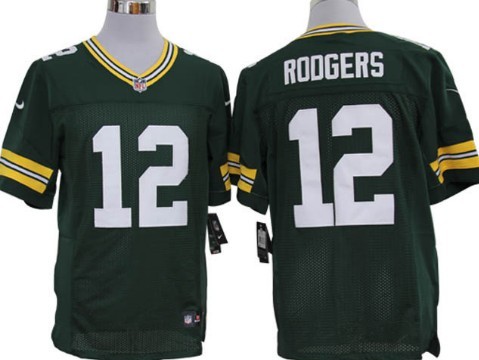 Nike Green Bay Packers #12 Aaron Rodgers Green Limited Jersey 