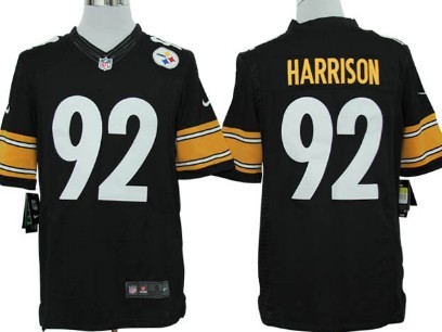 Nike Pittsburgh Steelers #92 James Harrison Black Limited Jersey 