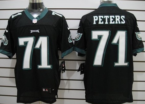 Nike Philadelphia Eagles #71 Jason Peters Black Elite Jersey 