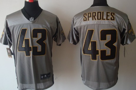 Nike New Orleans Saints #43 Darren Sproles Gray Shadow Elite Jersey 