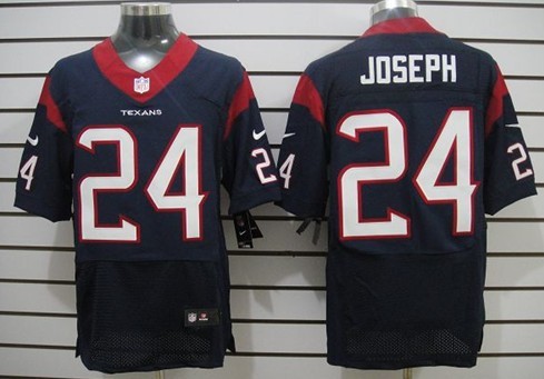 Nike Houston Texans #24 Johnathan Joseph Blue Elite Jersey 