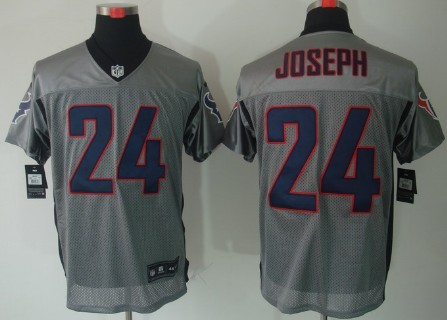 Nike Houston Texans #24 Johnathan Joseph Gray Shadow Elite Jersey 