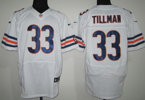 Nike Chicago Bears #33 Charles Tillman White Elite Jersey 