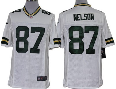 Nike Green Bay Packers #87 Jordy Nelson White Limited Jersey 