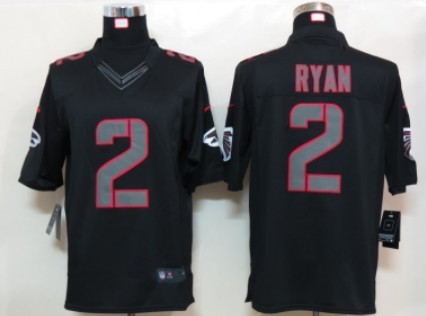 Nike Atlanta Falcons #2 Matt Ryan Black Impact Limited Jersey 