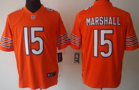 Nike Chicago Bears #15 Brandon Marshall Orange Limited Jersey 