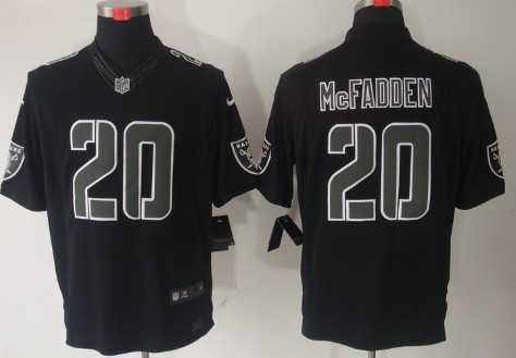 Nike Oakland Raiders #20 Darren McFadden Black Impact Limited Jersey 