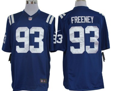 Nike Indianapolis Colts #93 Dwight Freeney Blue Limited Jersey 