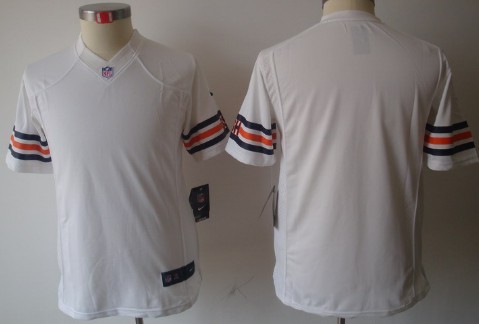 Nike Chicago Bears Blank White Limited Kids Jersey 