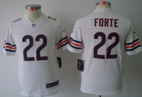 Nike Chicago Bears #22 Matt Forte White Limited Kids Jersey 