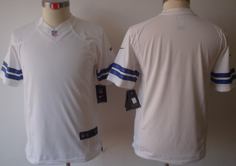 Nike Dallas Cowboys Blank White Limited Kids Jersey 