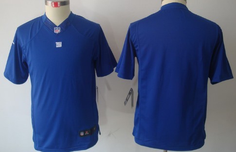 Nike New York Giants Blank Blue Limited Kids Jersey 