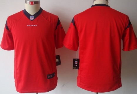 Nike Houston Texans Blank Red Limited Kids Jersey 