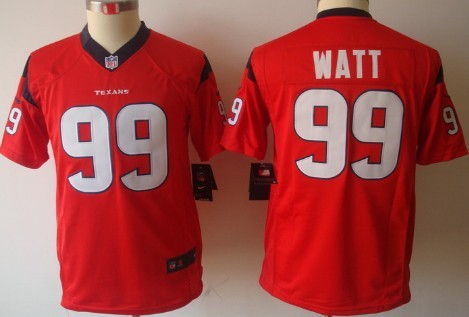 Nike Houston Texans #99 J.J. Watt Red Limited Kids Jersey 