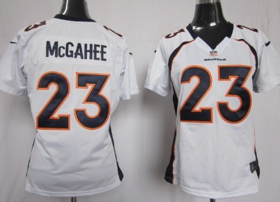 Nike Denver Broncos #23 Willis McGahee White Game Jersey