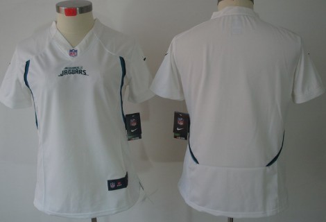 Nike Jacksonville Jaguars Blank White Limited Womens Jersey 