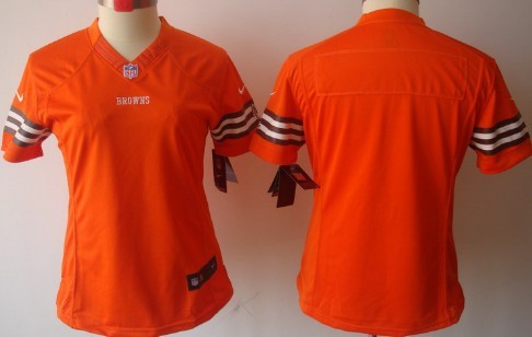 Nike Cleveland Browns Blank Orange Limited Womens Jersey 