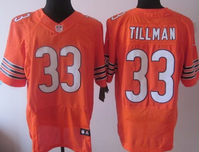 Nike Chicago Bears #33 Charles Tillman Orange Elite Jersey 