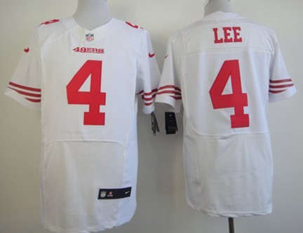 Nike San Francisco 49ers #4 Andy Lee White Elite Jersey