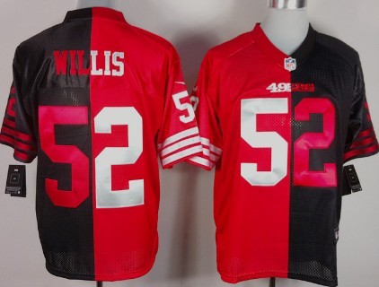 Nike San Francisco 49ers #52 Patrick Willis Red/Black Two Tone Elite Jersey 