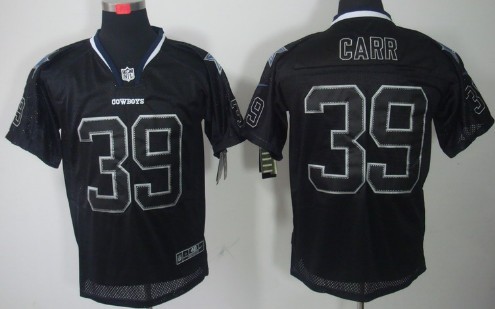 Nike Dallas Cowboys #39 Brandon Carr Lights Out Black Elite Jersey 