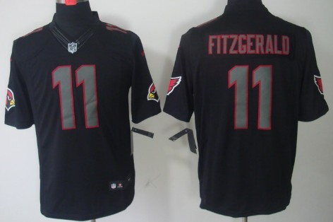 Nike Arizona Cardinals #11 Larry Fitzgerald Black Impact Limited Jersey 