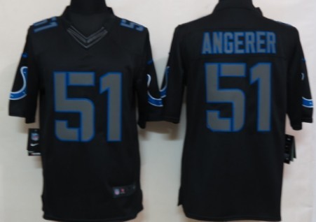 Nike Indianapolis Colts #51 Pat Angerer Black Impact Limited Jersey 