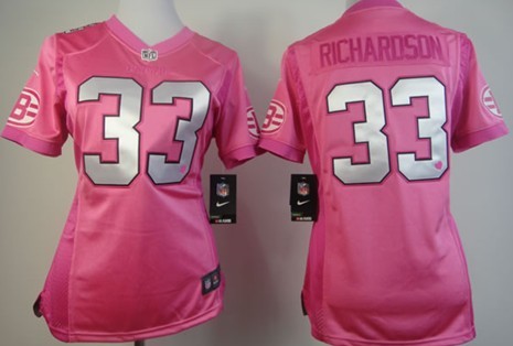 Nike Cleveland Browns #33 Trent Richardson Pink Love Womens Jersey