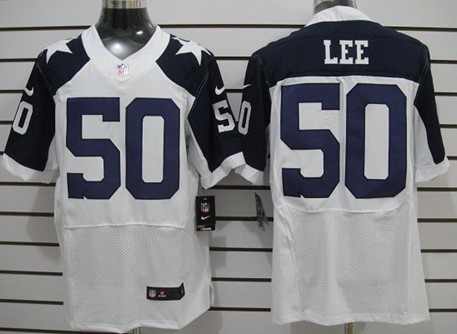 Nike Dallas Cowboys #50 Sean Lee White Thanksgiving Elite Jersey