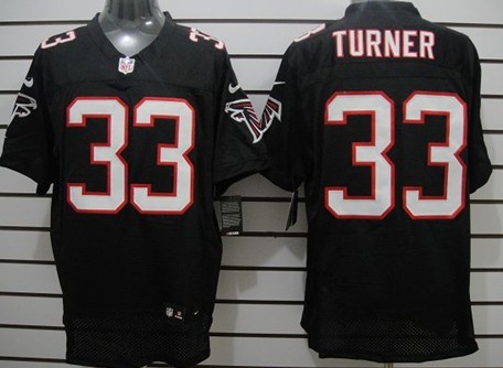 Nike Atlanta Falcons #33 Michael Turner Black Elite Jersey 