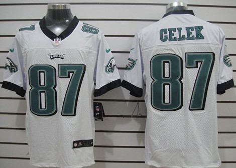 Nike Philadelphia Eagles #87 Brent Celek White Elite Jersey 