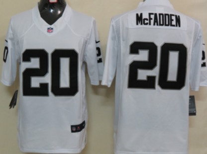 Nike Oakland Raiders #20 Darren McFadden White Limited Jersey 