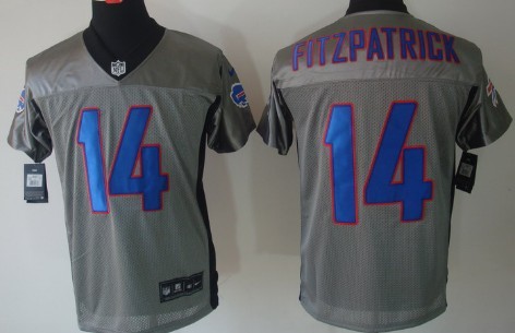 Nike Buffalo Bills #14 Ryan Fitzpatrick Gray Shadow Elite Jersey