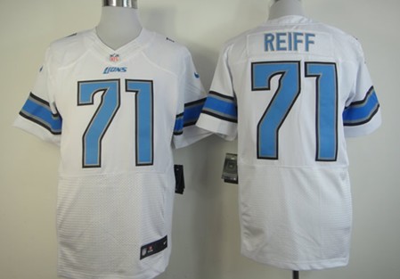 Nike Detroit Lions #71 Riley Reiff White Elite Jersey 