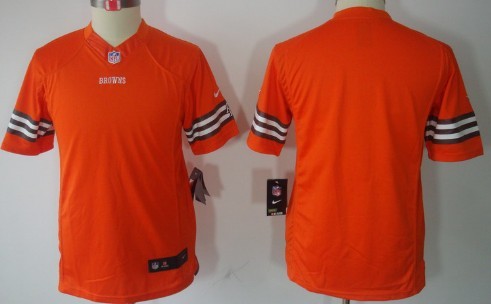 Nike Cleveland Browns Blank Orange Limited Kids Jersey 