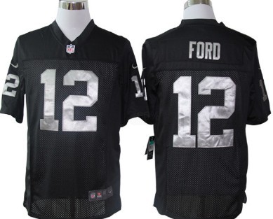 Nike Oakland Raiders #12 Jacoby Ford Black Limited Jersey 