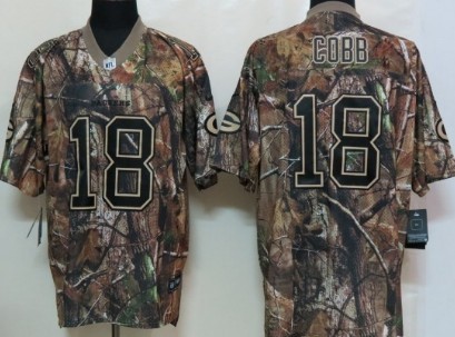 Nike Green Bay Packers #18 Randall Cobb Realtree Camo Elite Jersey