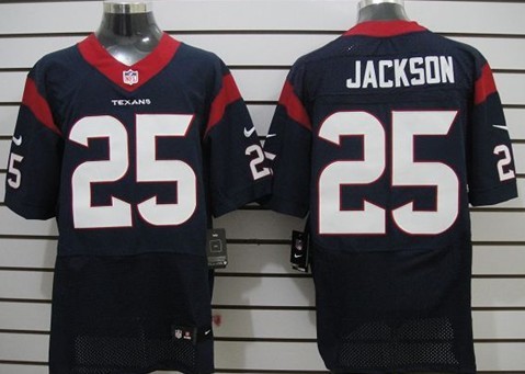 Nike Houston Texans #25 Kareem Jackson Blue Elite Jersey 