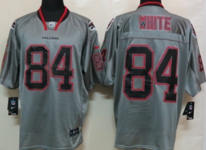 Nike Atlanta Falcons #84 Roddy White Lights Out Gray Elite Jersey