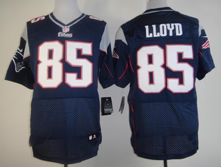 Nike New England Patriots #85 Brandon Lloyd Blue Elite Jersey 