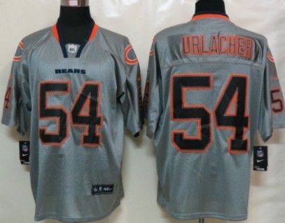 Nike Chicago Bears #54 Brian Urlacher Lights Out Gray Elite Jersey 