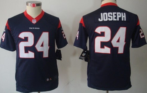 Nike Houston Texans #24 Johnathan Joseph Blue Limited Kids Jersey 