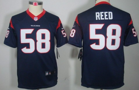 Nike Houston Texans #58 Brooks Reed Blue Limited Kids Jersey 