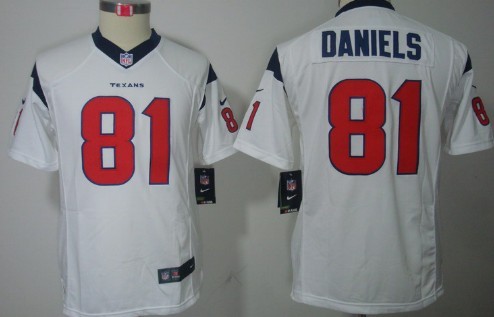 Nike Houston Texans #81 Owen Daniels White Limited Kids Jersey 