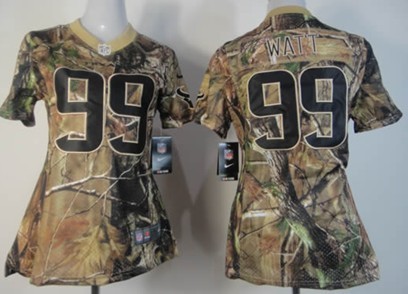 Nike Houston Texans #99 J.J. Watt Realtree Camo Womens Jersey 